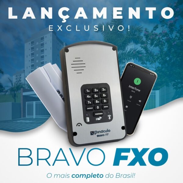 Porteiro Interfone Sem Fio Via Celular Painel Bravo FXO Ate 4000 Apartamentos Pináculo - Imagem 4