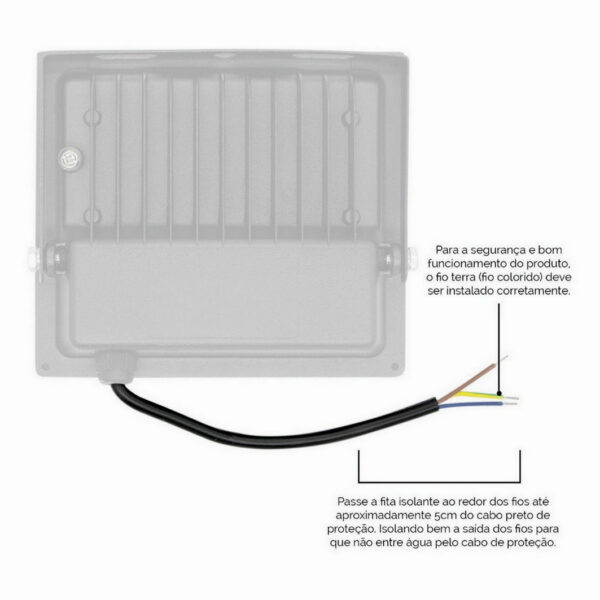 Refletor Led 200w Holofote Branco Frio Bivolt Prova de Água - Image 7