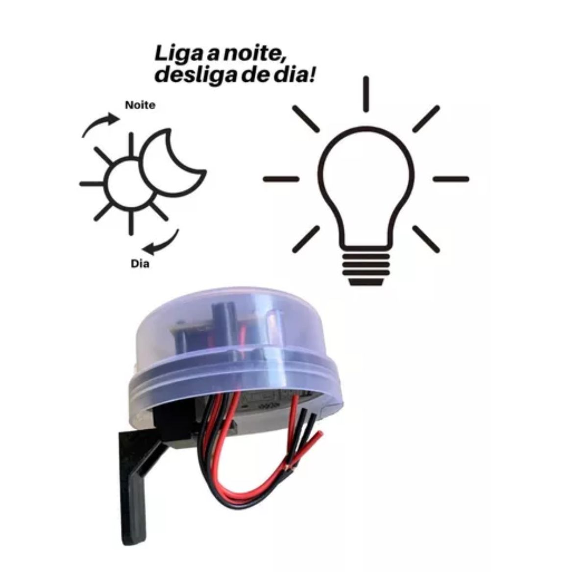 Rele Fotoelétrico Fotocélula Sensor Bivolt - Imagem 2