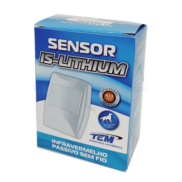 Sensor Infravermelho Passivo Sem Fio IS-LITHIUM TEM