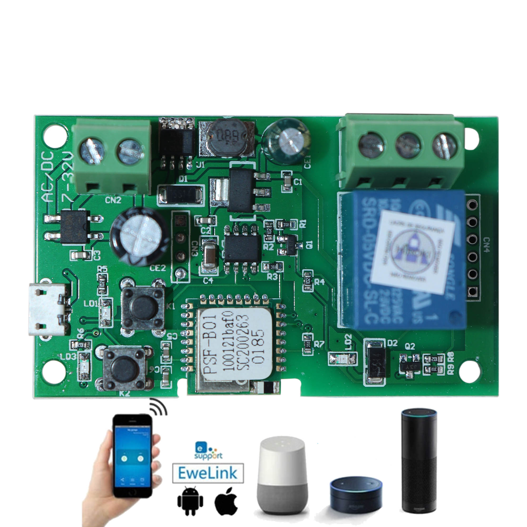 Sonoff Wi-Fi Módulo Relé DC 5V 12V 24V Função Pulso E Retenção