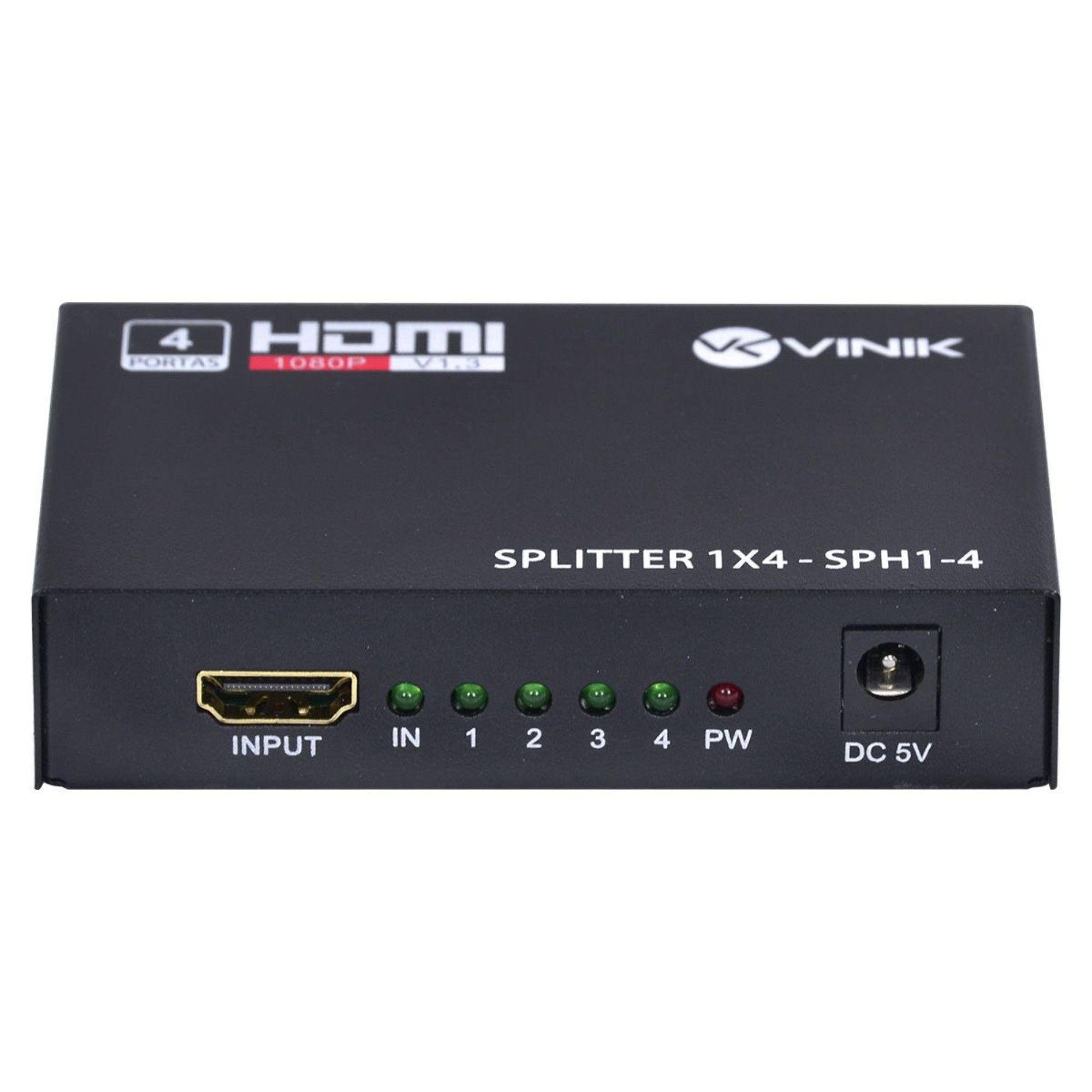 Splitter HDMI 1 Entrada x 4 Saídas 3D 4k Full HD 1080p - Imagem 2
