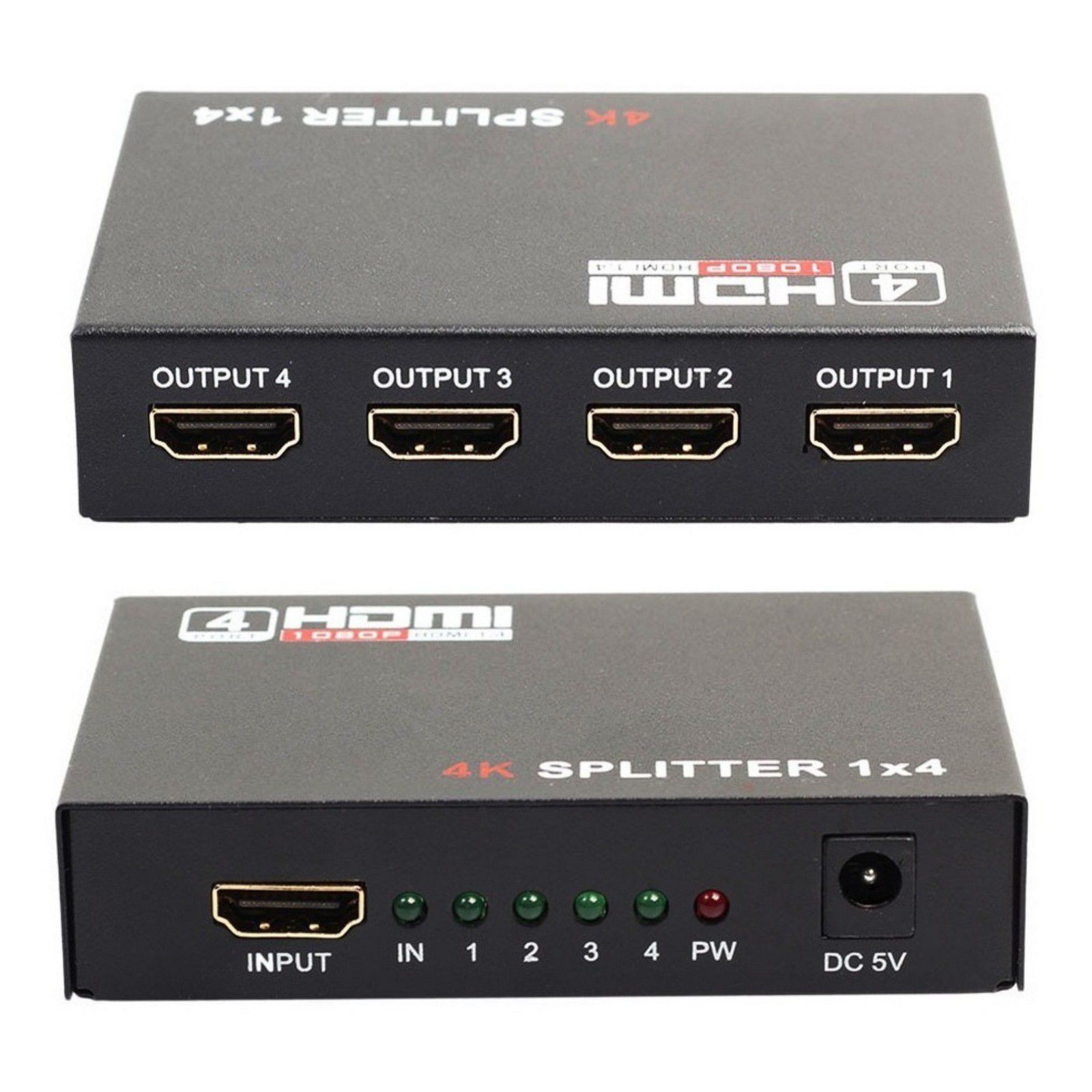 Splitter HDMI 1 Entrada x 4 Saídas 3D 4k Full HD 1080p - Imagem 4