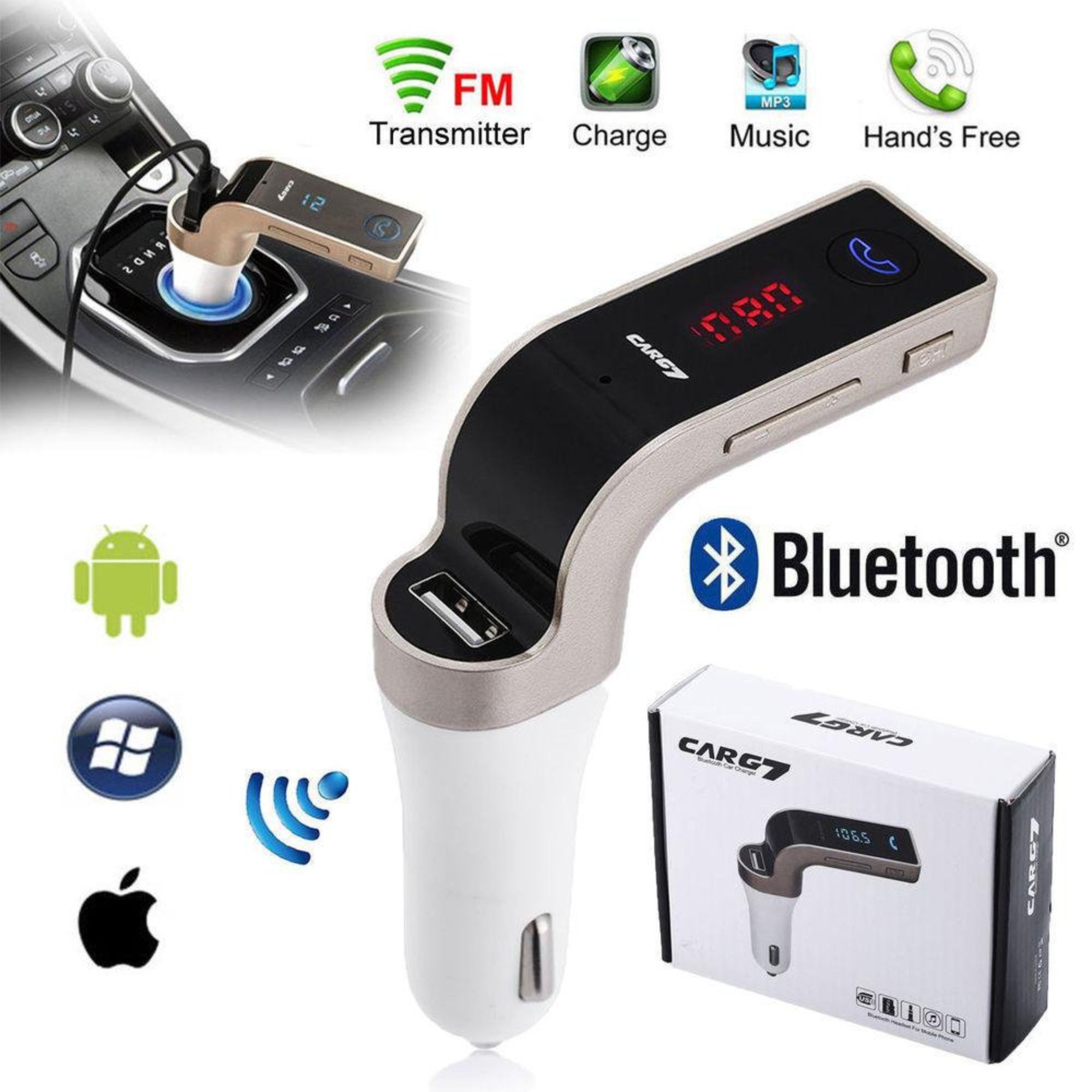 Transmissor Veicular C/ Bluetooth FM MP3 USB e Pendrive - Imagem 4
