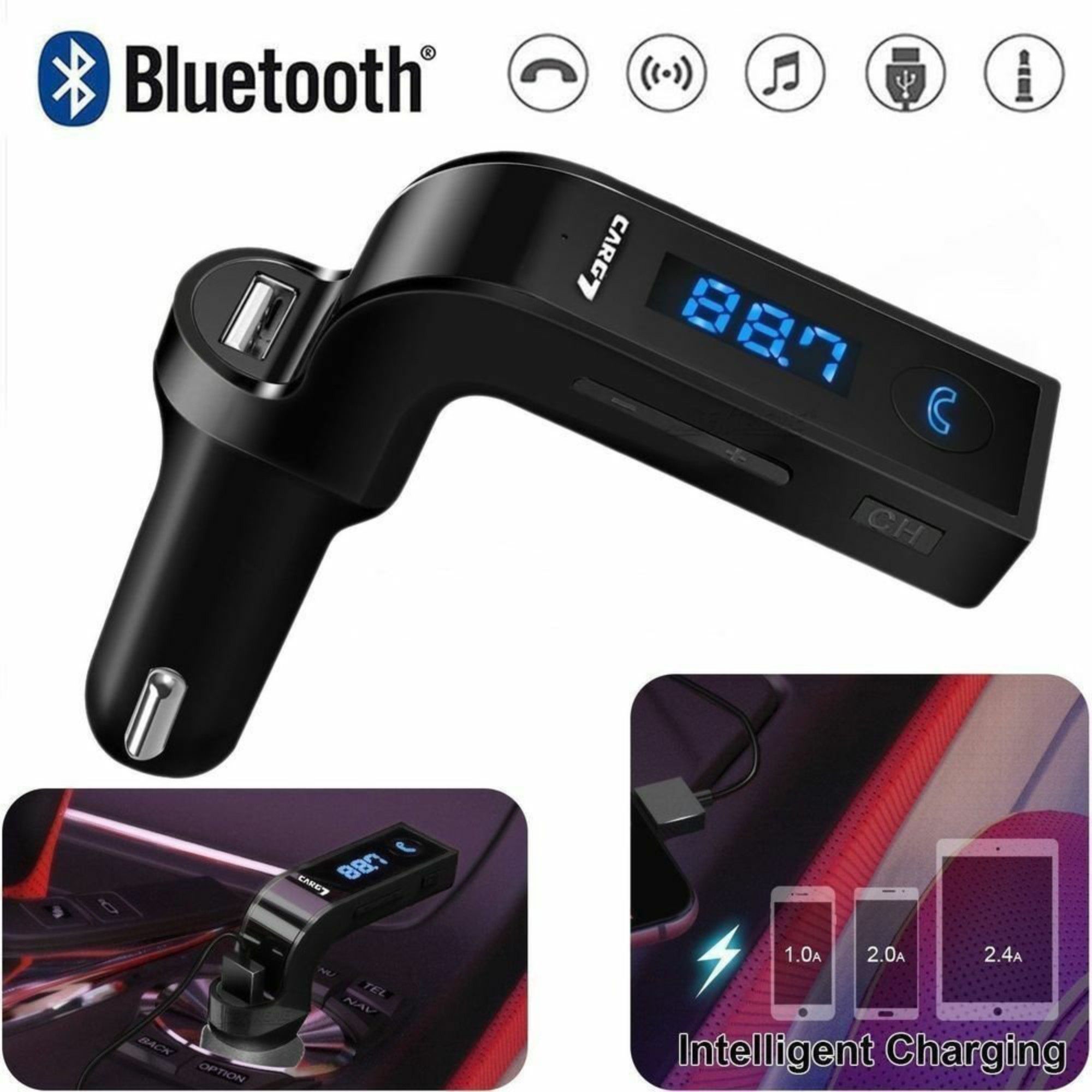 Transmissor Veicular C/ Bluetooth FM MP3 USB e Pendrive - Imagem 5